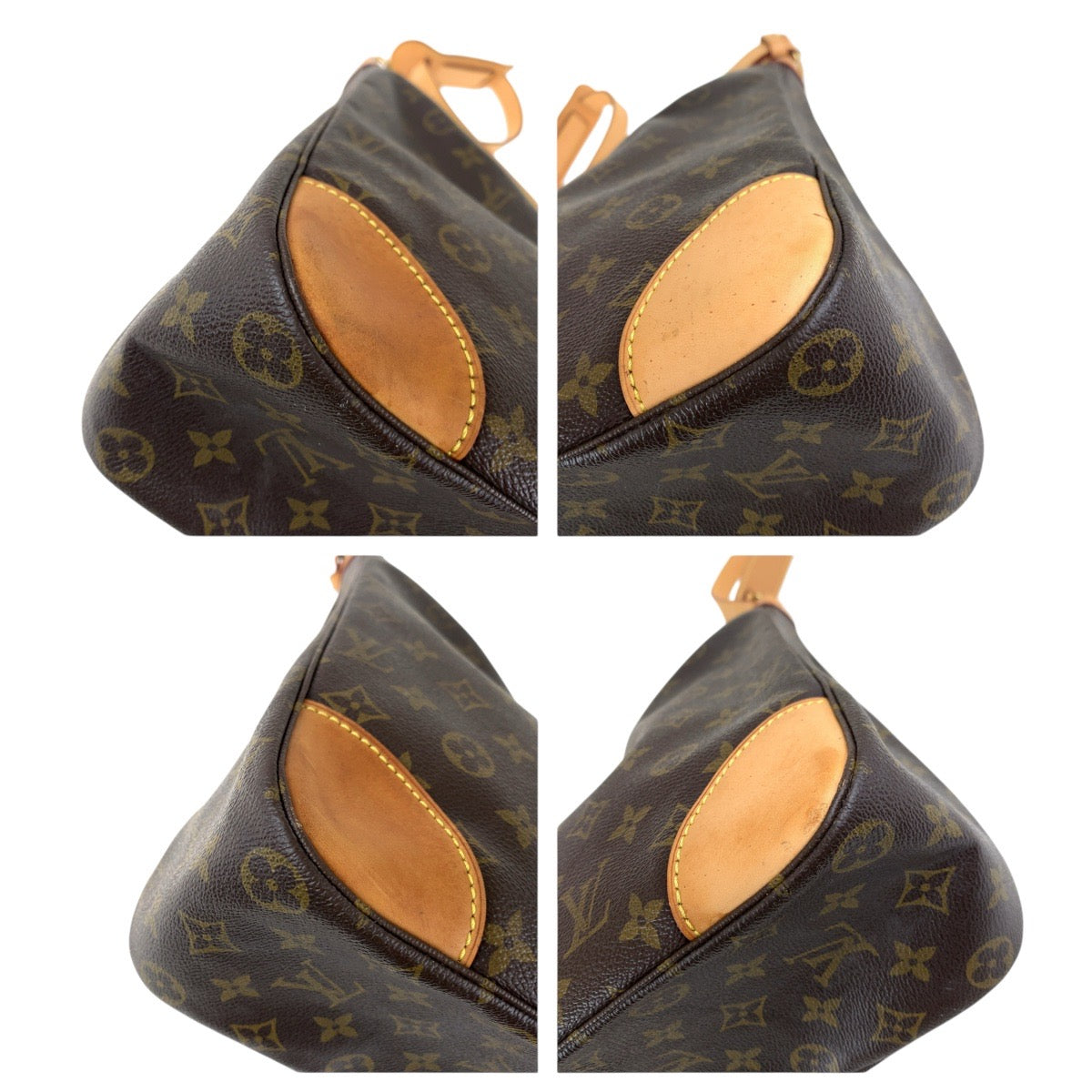 LOUIS VUITTON Shoulder Bag M51260 PVC Brown Gold Metal Monogram Boulogne35