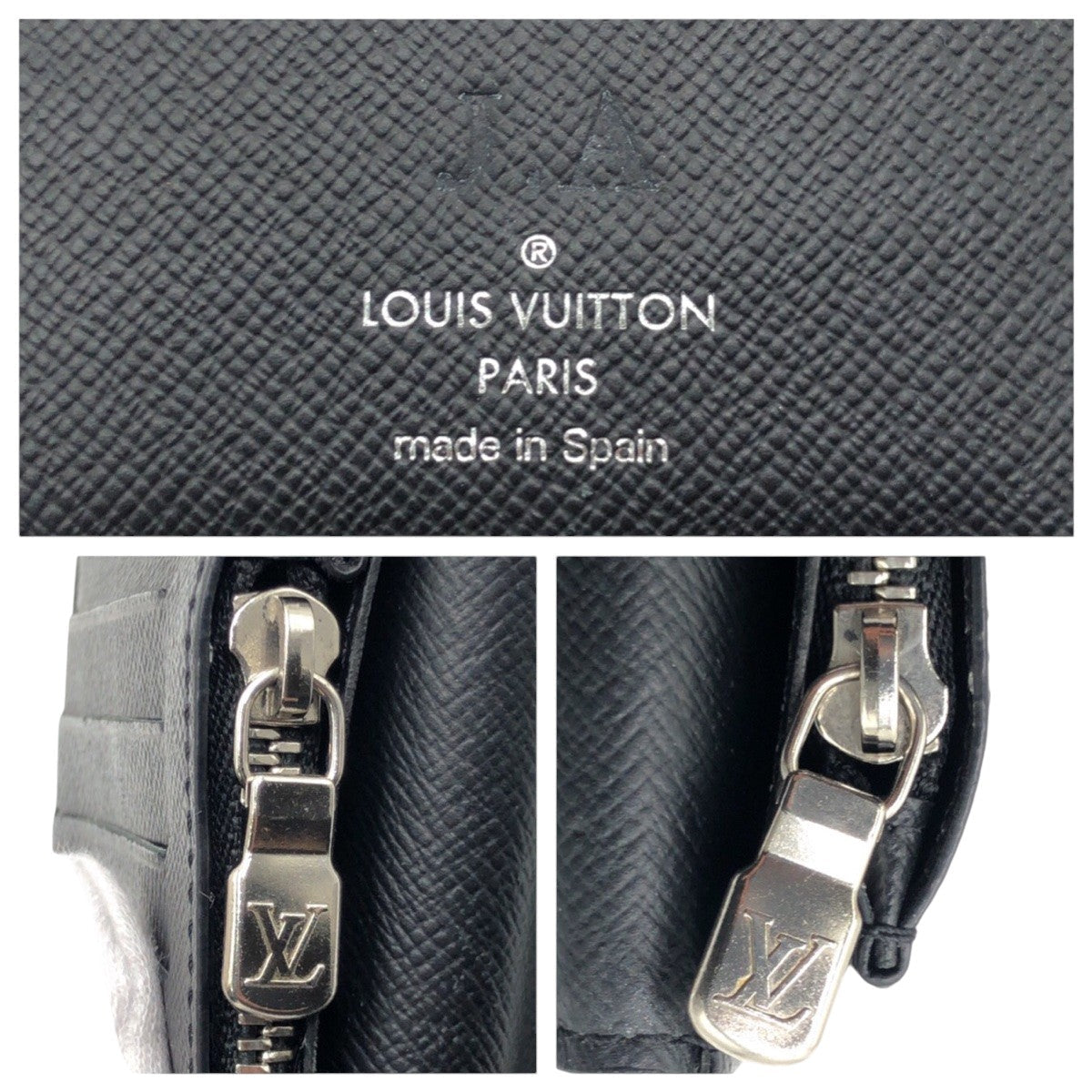 LOUIS VUITTON Long Wallet Purse N60436 PVC Black black Long Wallet Purse Damier Graphite 3D Portefeuille Brother NM mens