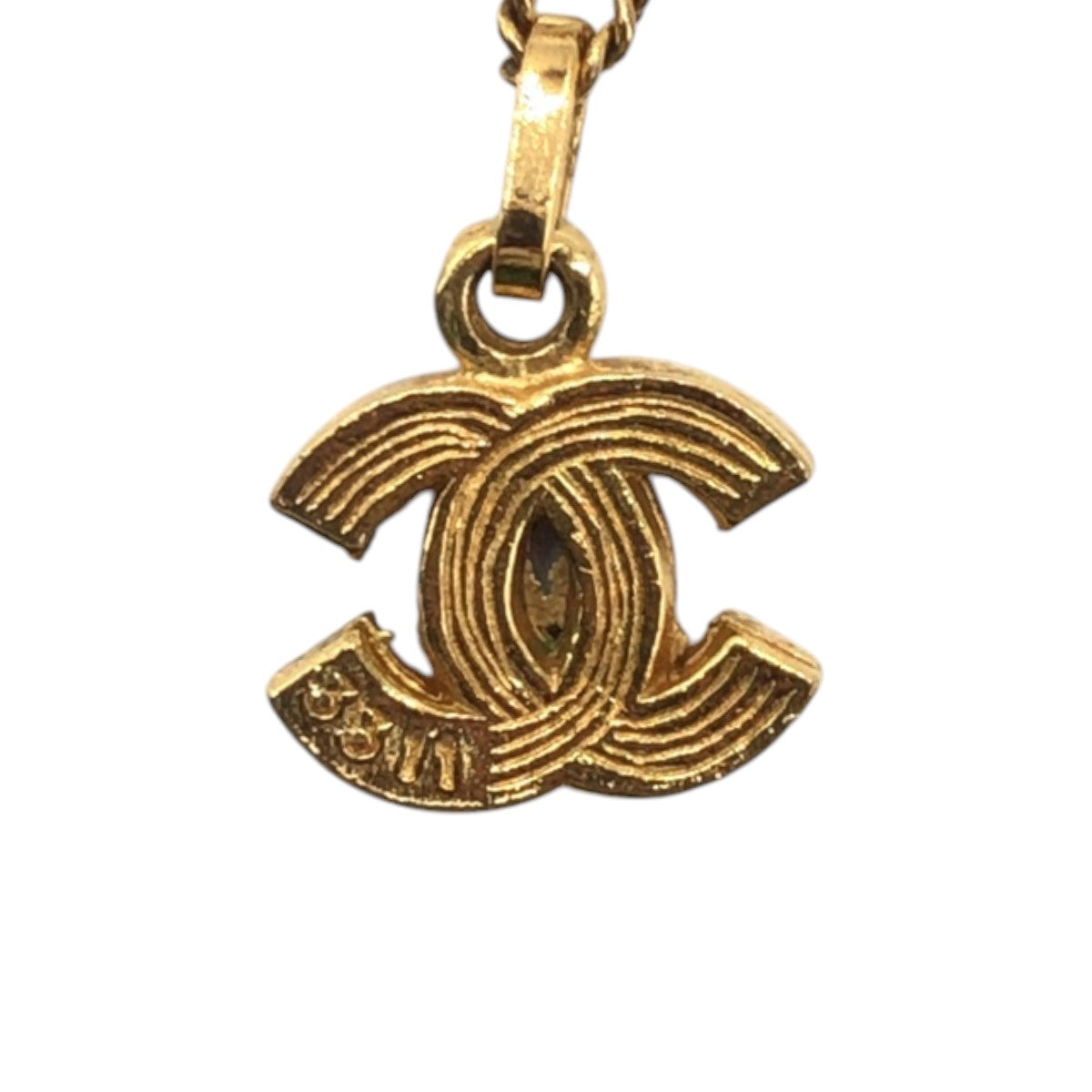 CHANEL Necklace Metal, Rhinestone gold COCO Mark Women