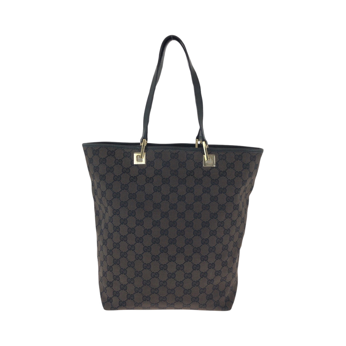 GUCCI Tote Bag 002 1098 GG canvas Brown Black Gold Metal Tote Bag Shoulder Bag Women