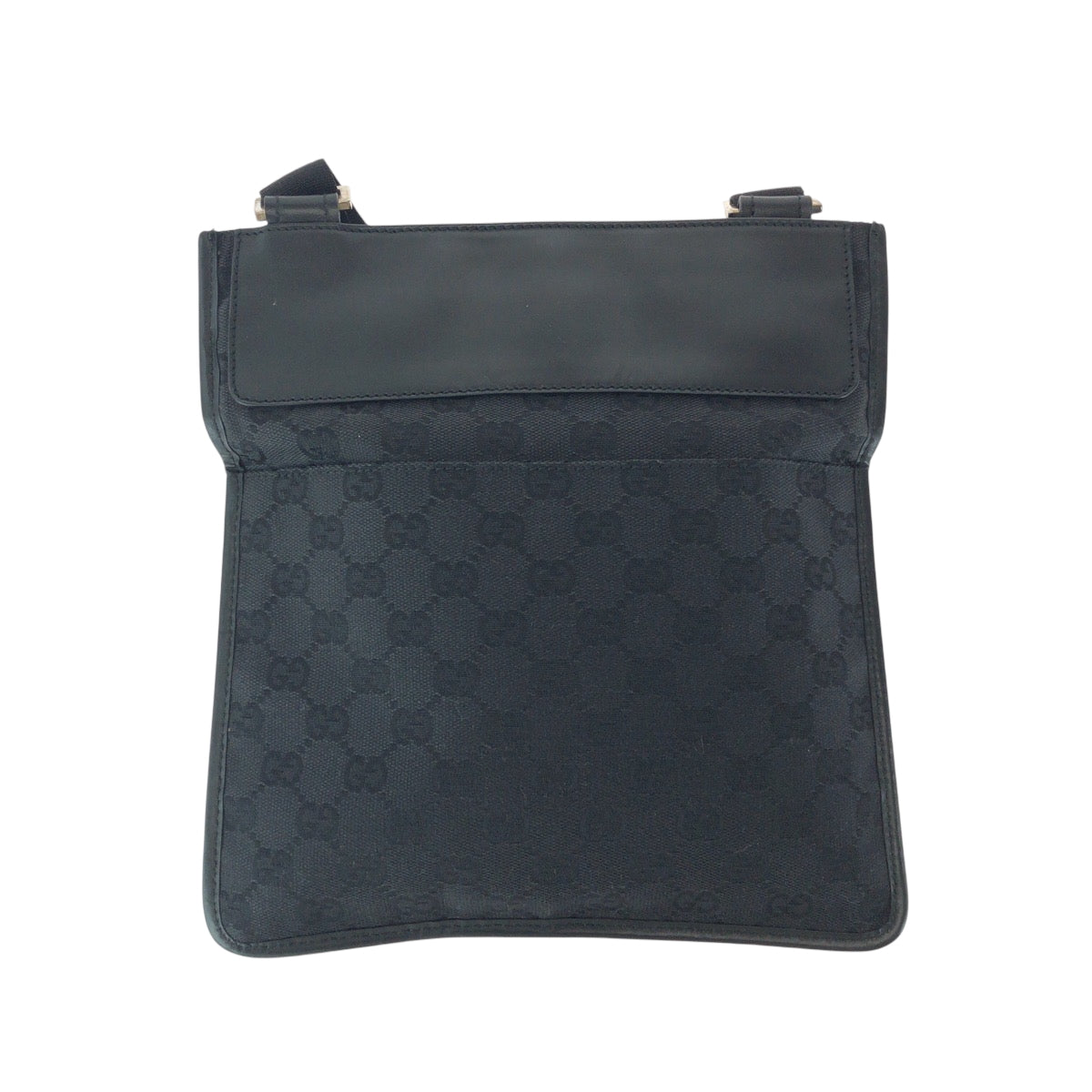 GUCCI Shoulder Bag 27639 GG canvas Black SilverMetal