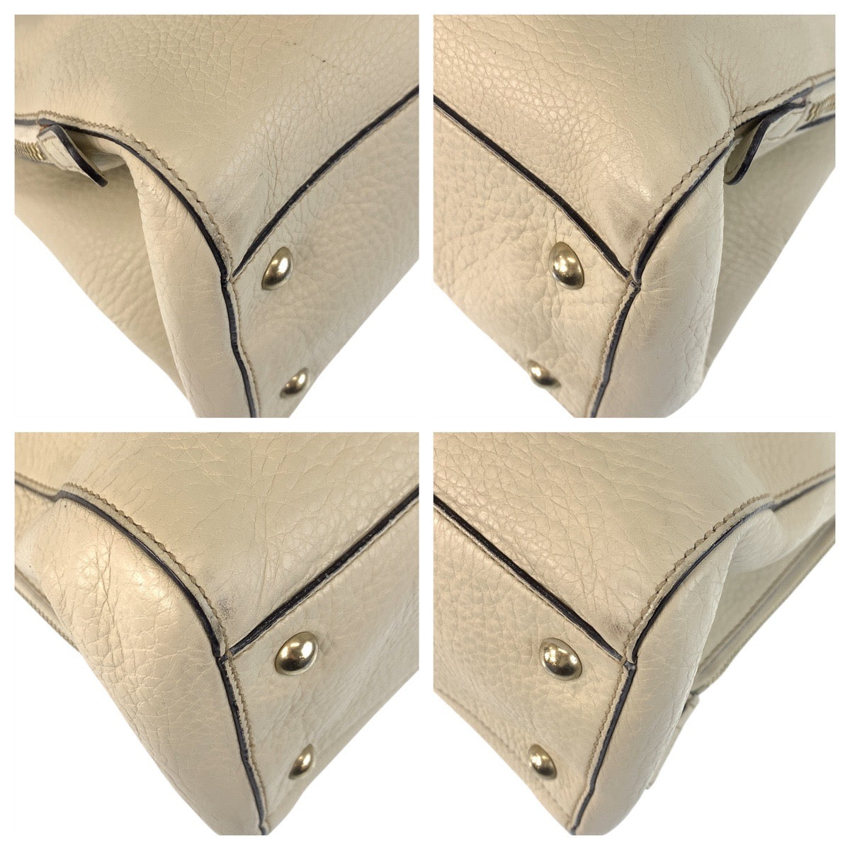 GUCCI Handbag leather white Interlocking