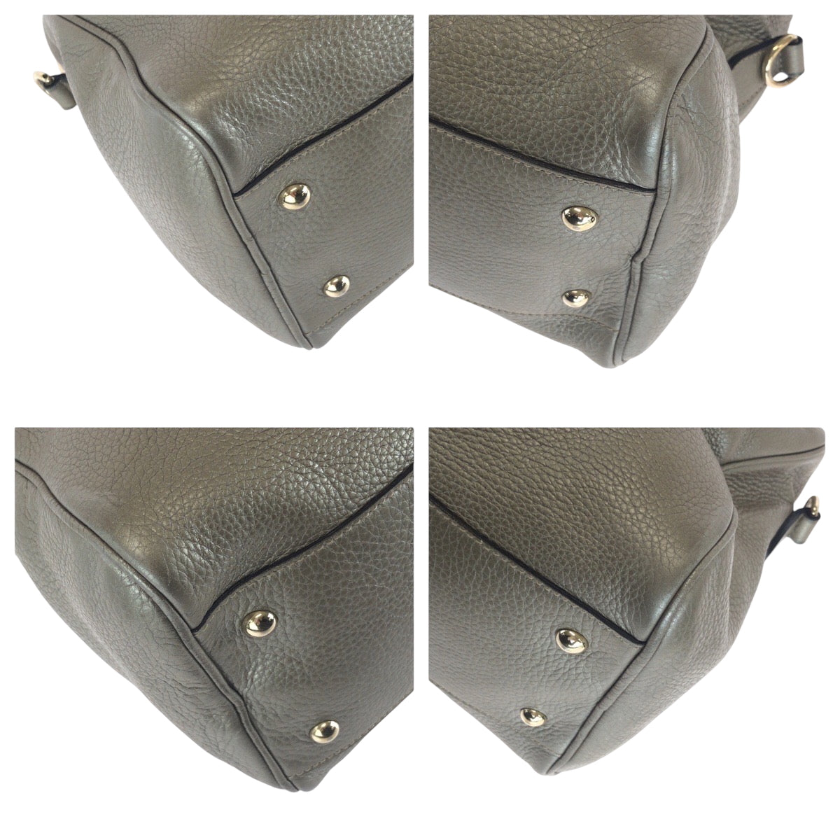 GUCCI Shoulder Bag 353124 leather gold Bamboo