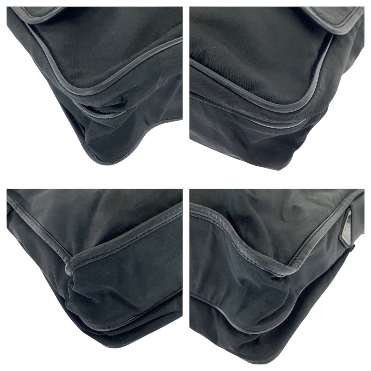 PRADA Shoulder Bag V166 Nylon Black SilverMetal Shoulder Bag Messenger bag Test Triangle With logo Women(Unisex)