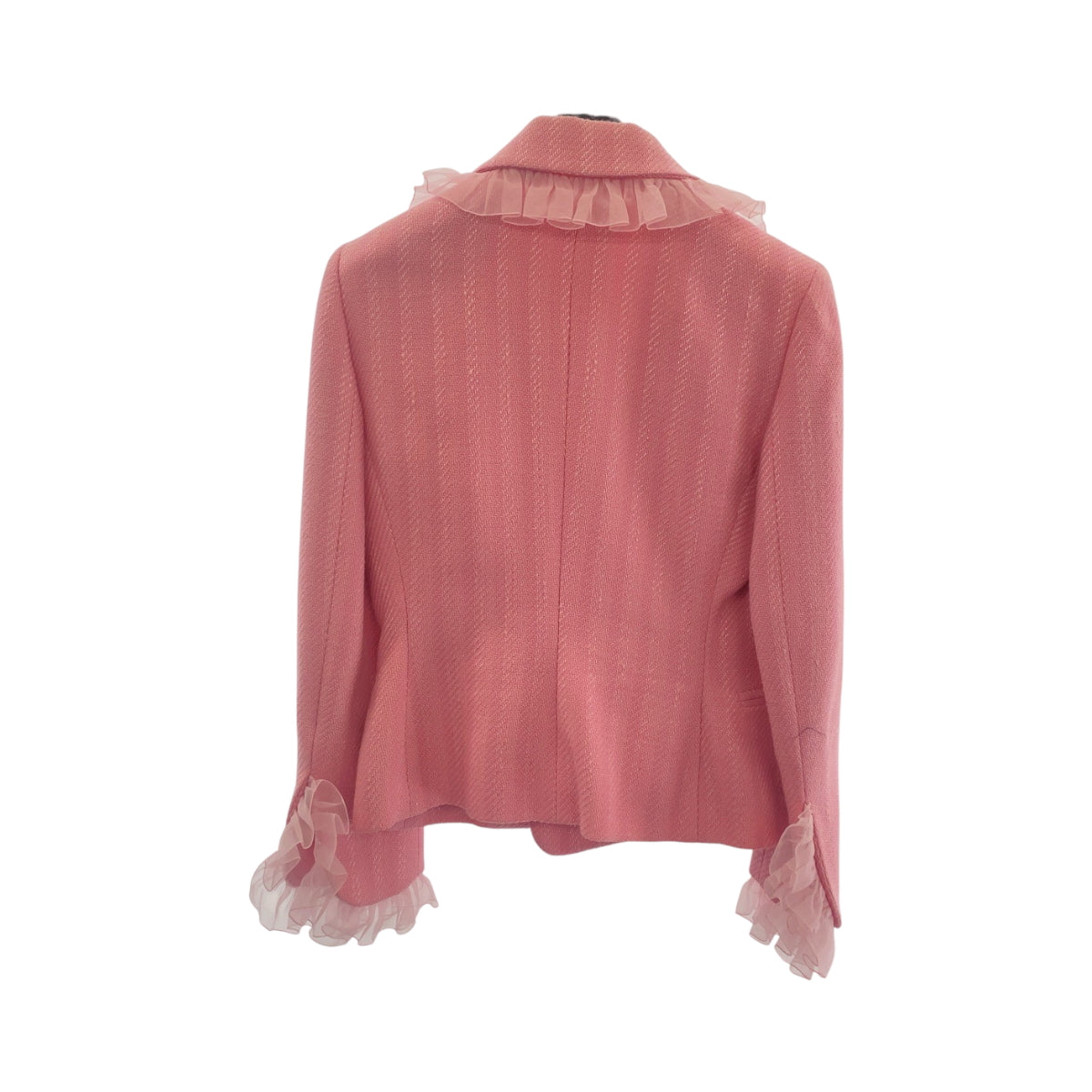 Dior tailored jacket wool pink Frill No size listed