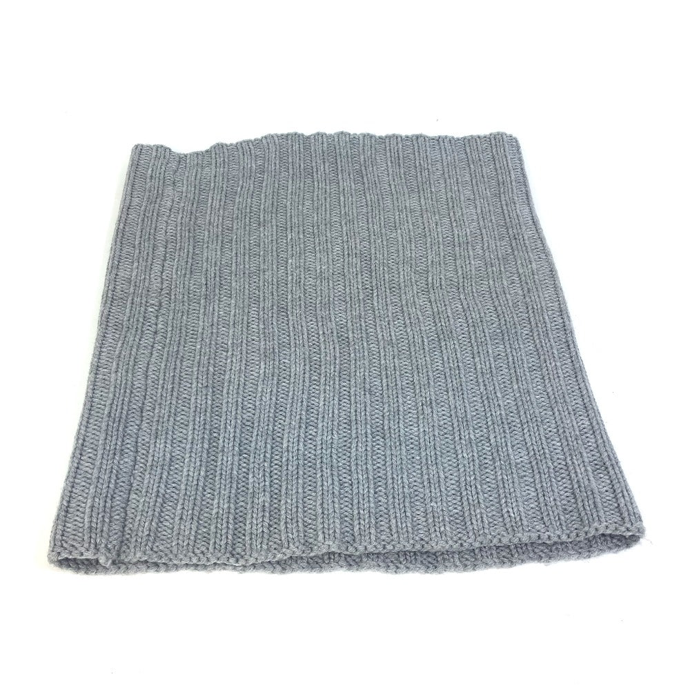 Dior Scarf wool gray Dior Homme Knit Leather Tag Leather Tag Logo mens