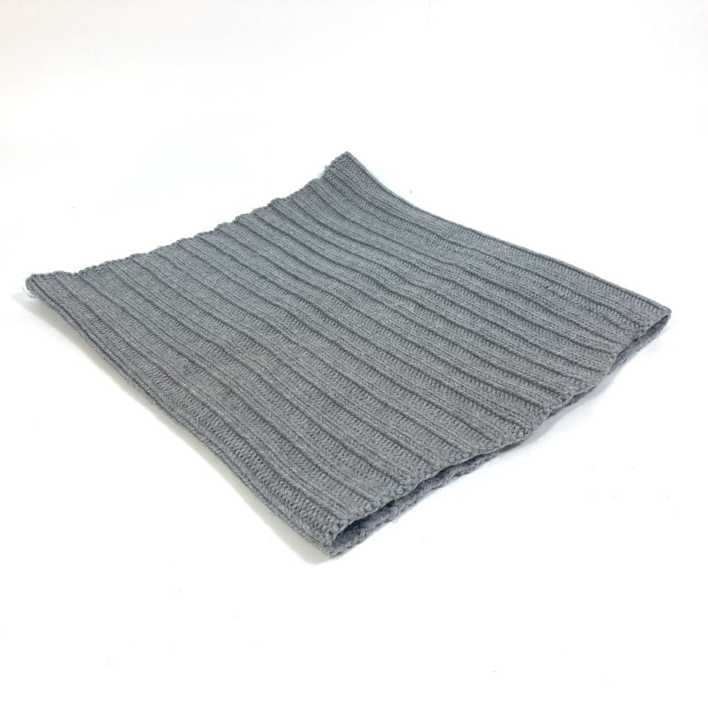Dior Scarf wool gray Dior Homme Knit Leather Tag Leather Tag Logo mens