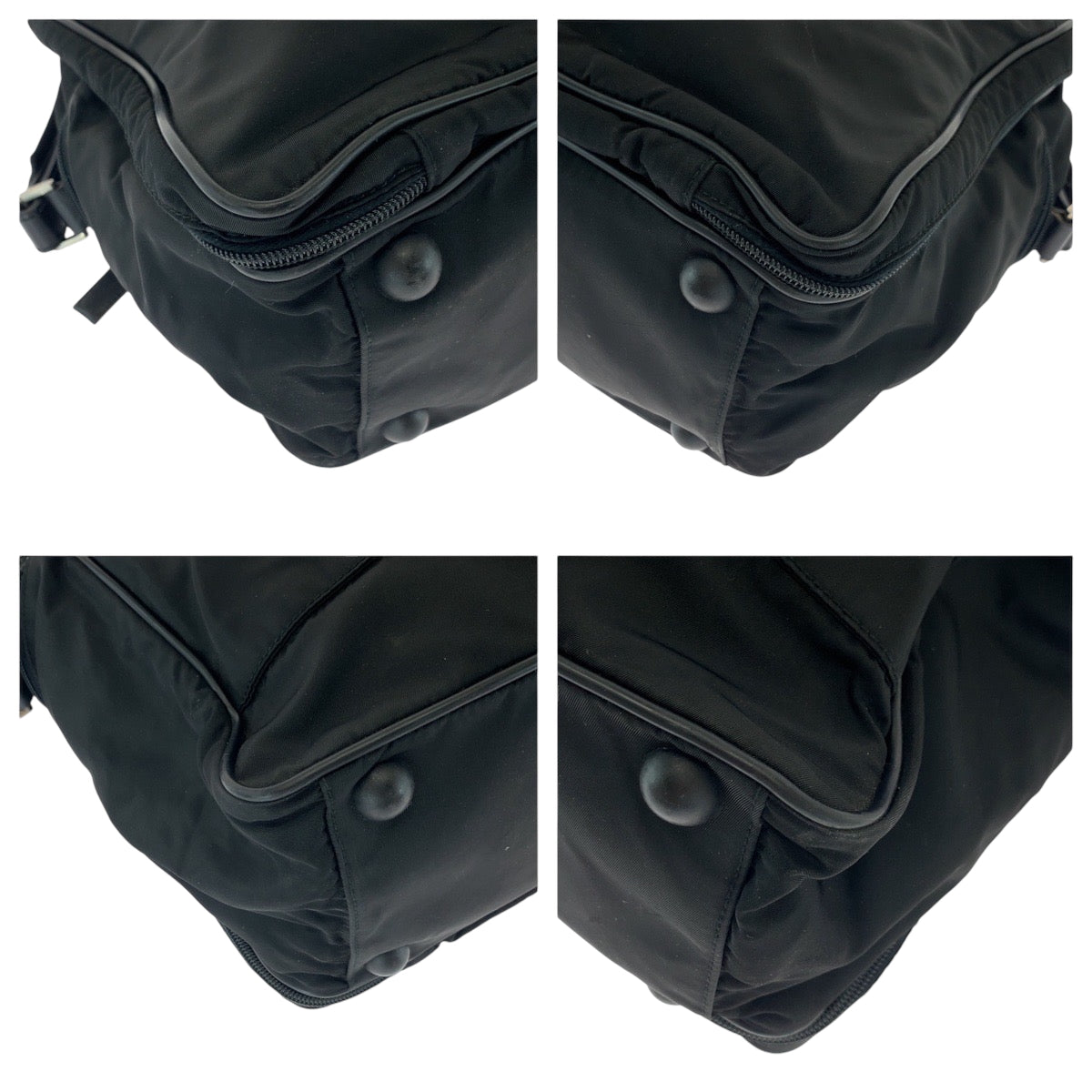 PRADA Business bag V453 Nylon Black SilverMetal Business Bag Briefcase Shoulder Bag 2way Test Triangle With logo mens
