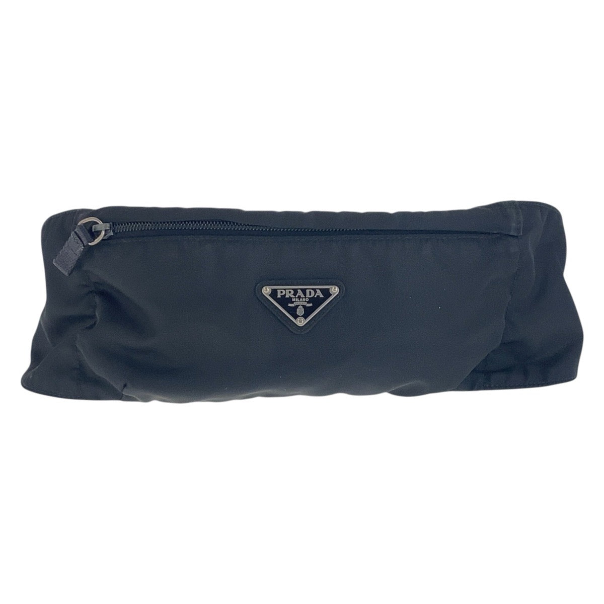 PRADA Sling bag Nylon Black SilverMetal Sling bag, waist bag, bum bag, unisex Test Triangle With logo mens