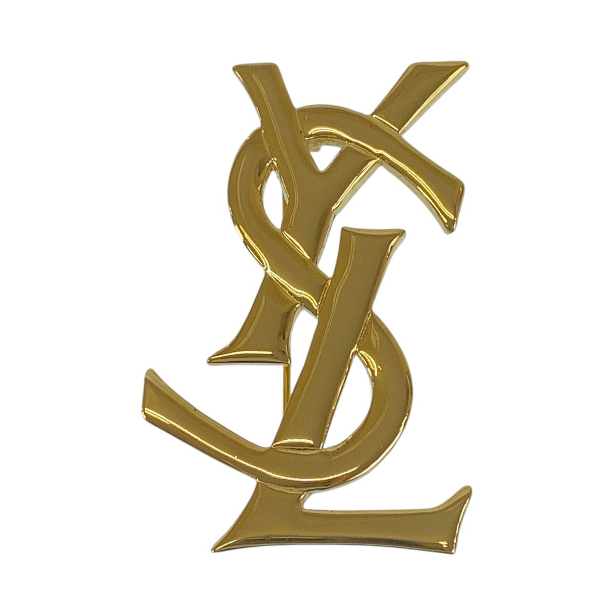 Yves Saint Laurent Brooch plating gold YSL Women