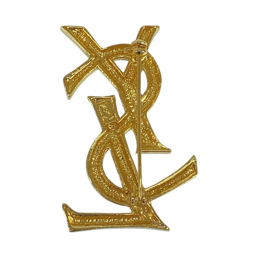 Yves Saint Laurent Brooch plating gold YSL Women