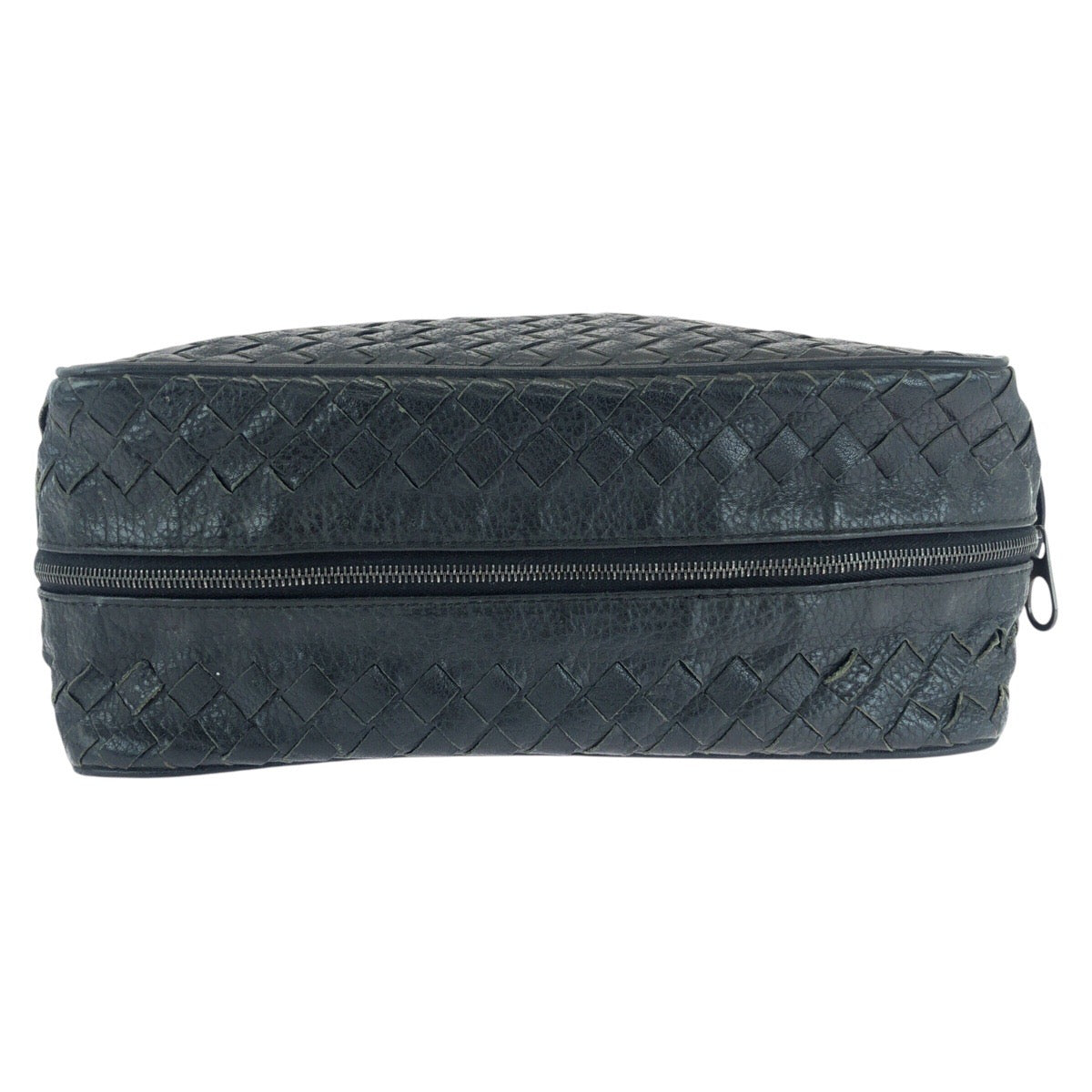 BOTTEGAVENETA business bag 144361 V6143 1000 leather Black Gunmetal business bag clutch bag INTRECCIATO mens