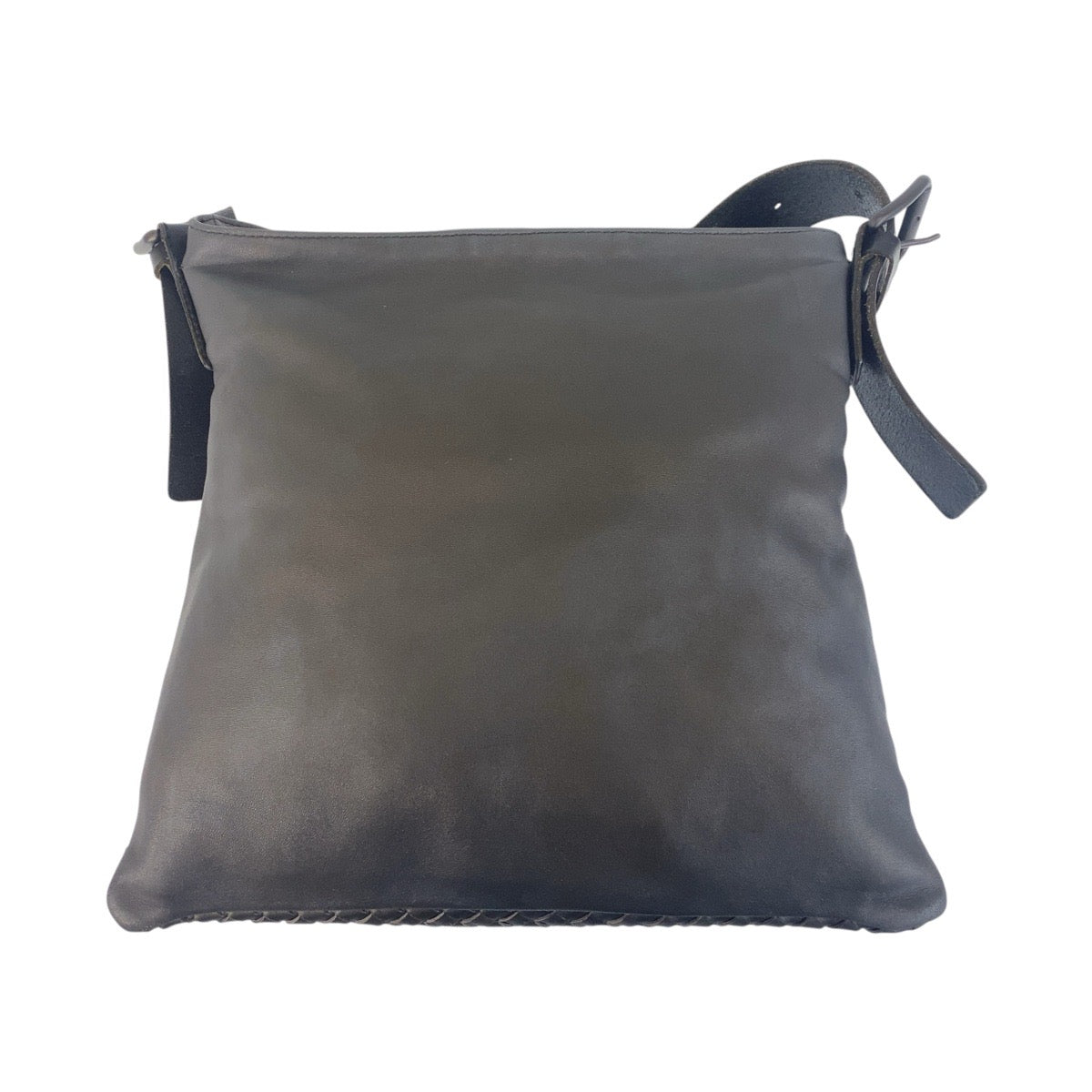 BOTTEGAVENETA Shoulder Bag 7692 leather gray black black Shoulder Bag Messenger bag INTRECCIATO mens