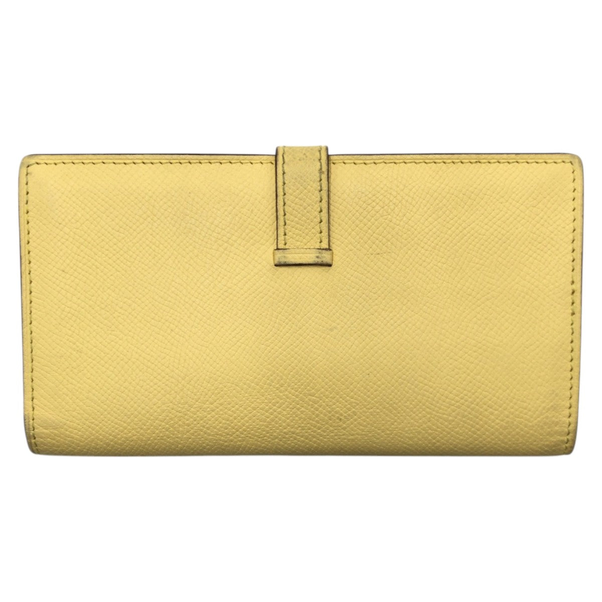 HERMES Long Wallet Purse Epsom Yellow SilverMetal Long Wallet Purse Beansufla Women