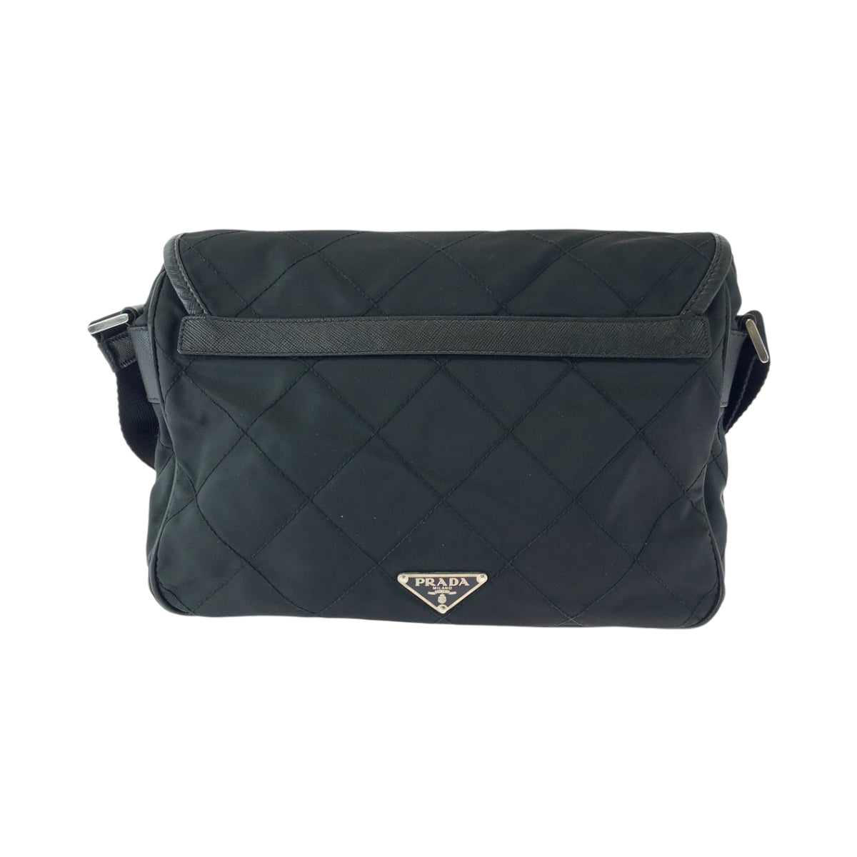 PRADA Shoulder Bag BT0422 Nylon Black SilverMetal Shoulder Bag Messenger bag quilting testu Triangle With logo Women