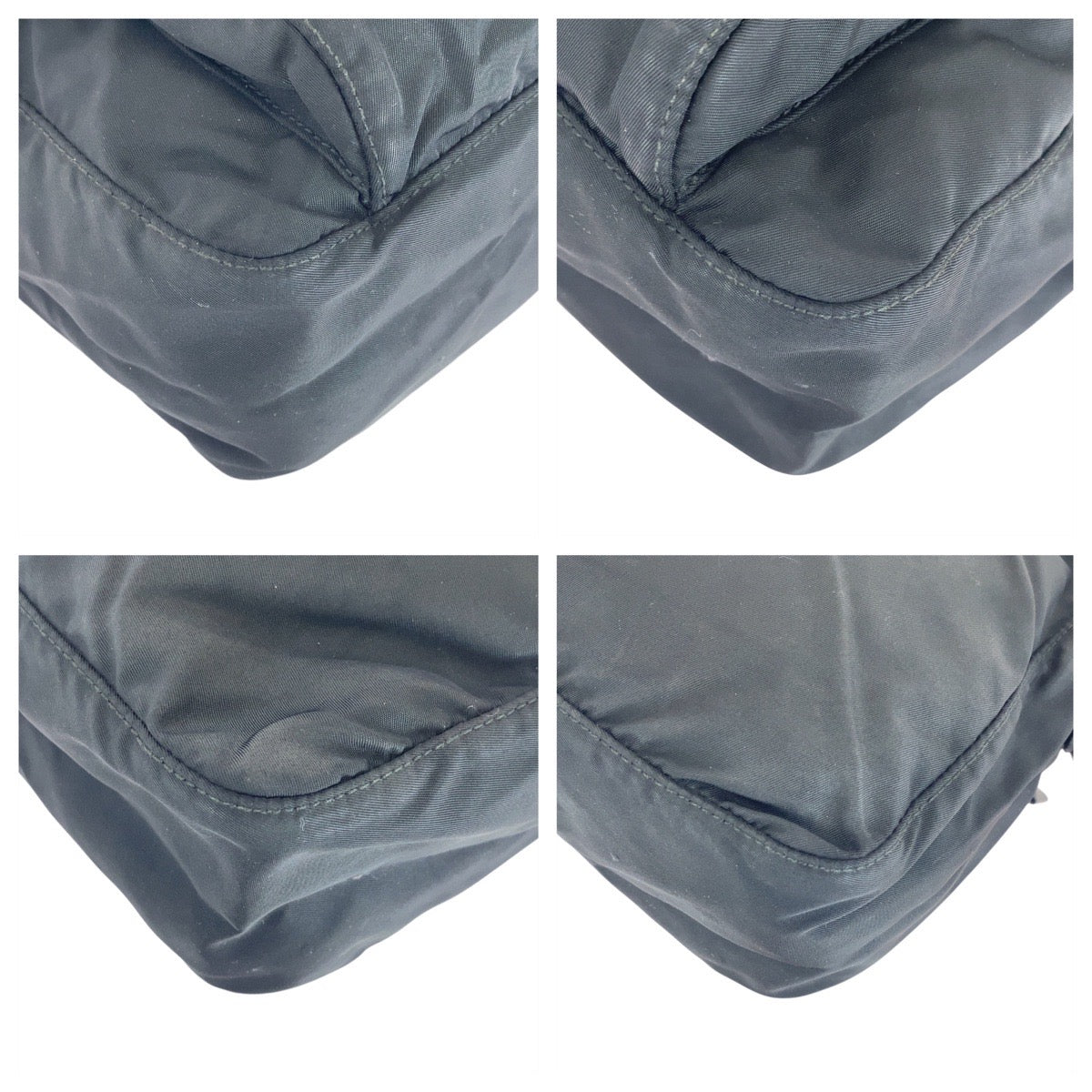 PRADA Shoulder Bag Nylon Black SilverMetal Shoulder Bag Messenger bag Test Triangle With logo mens