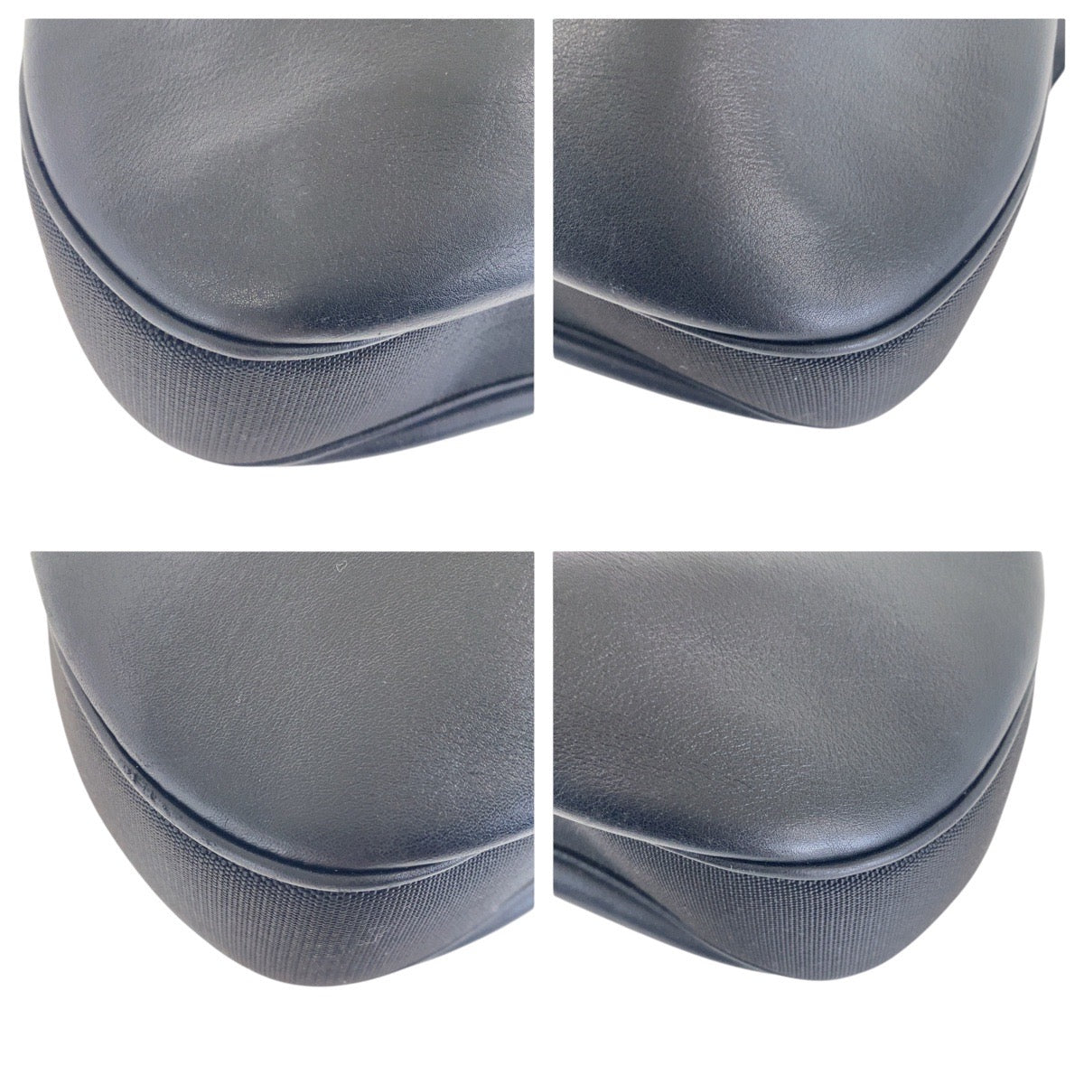 GUCCI Shoulder Bag 001-3341 leather Black SilverMetal Women