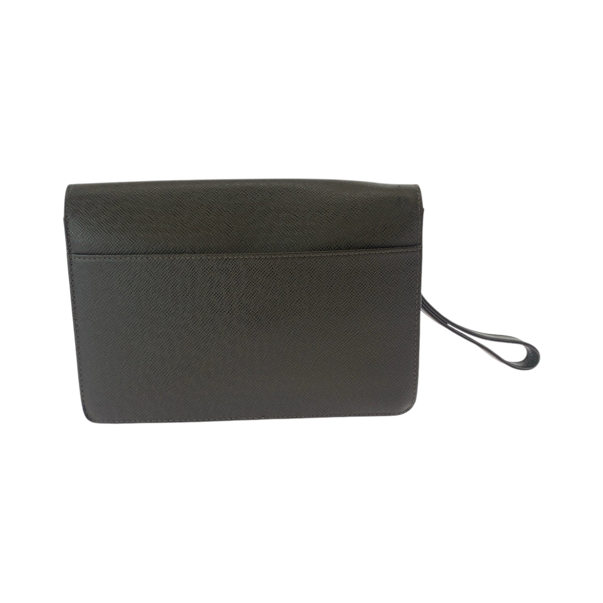 LOUIS VUITTON business bag M30786 Taiga Brown Silver Metal business bag clutch bag Taiga Selenga mens