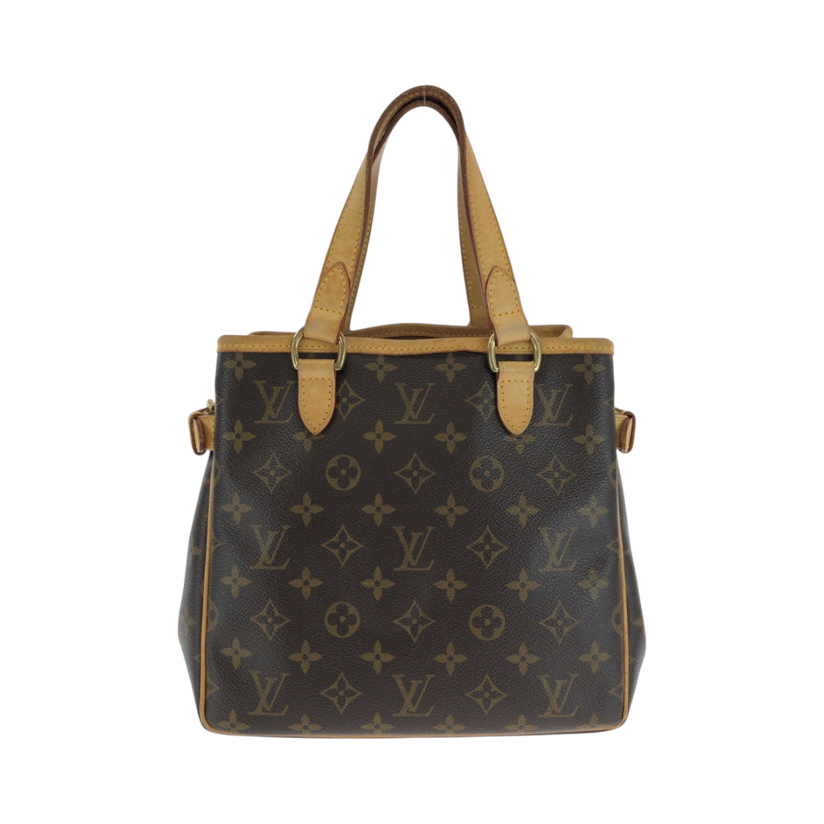 LOUIS VUITTON Handbag M51156 PVC Brown Gold Metal Handbag Tote Bag Monogram Batignolles Women