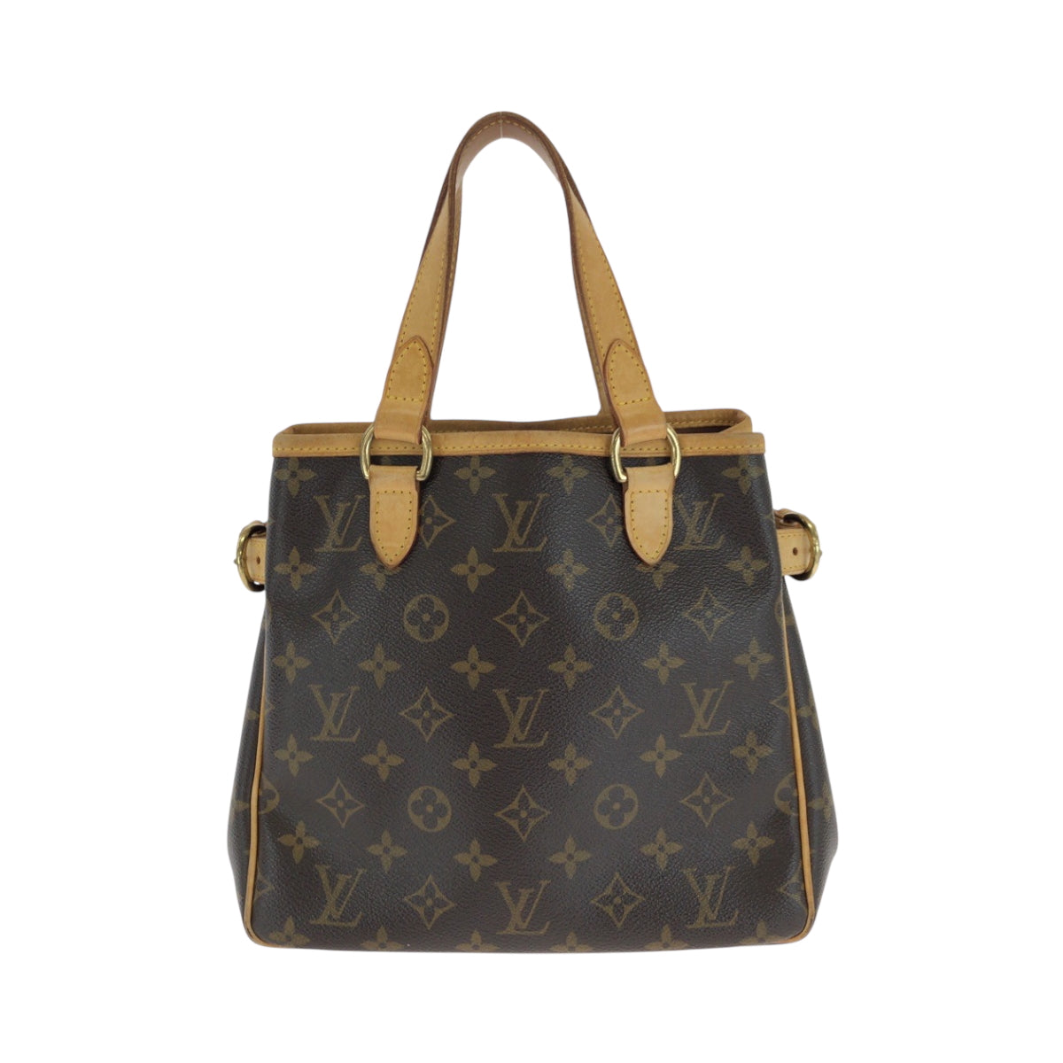 LOUIS VUITTON Handbag M51156 PVC Brown Gold Metal Handbag Tote Bag Monogram Batignolles Women