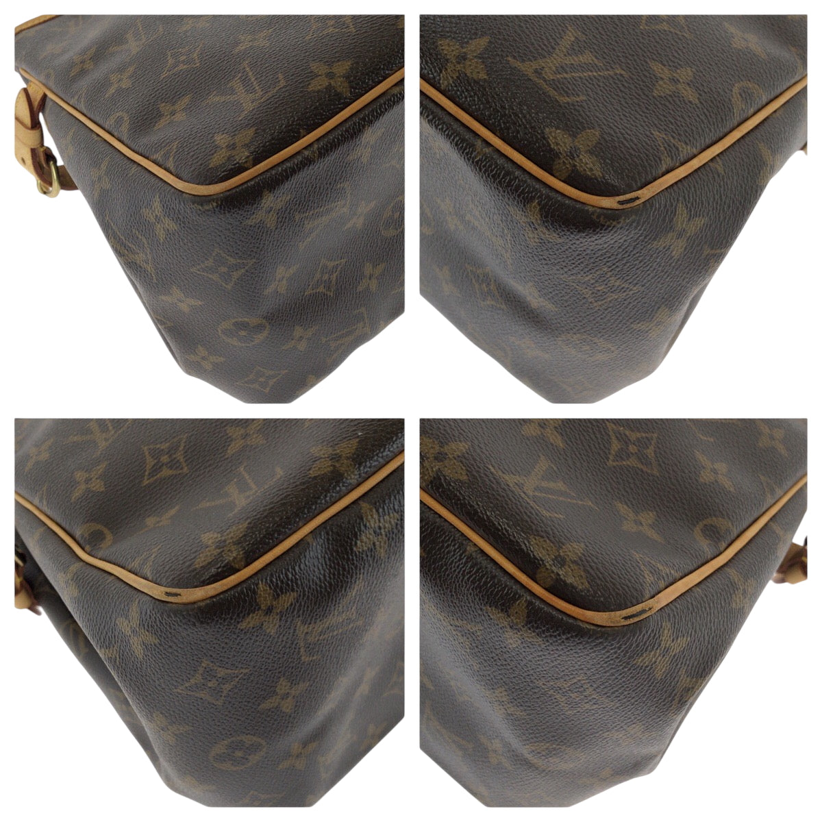 LOUIS VUITTON Handbag M51156 PVC Brown Gold Metal Handbag Tote Bag Monogram Batignolles Women