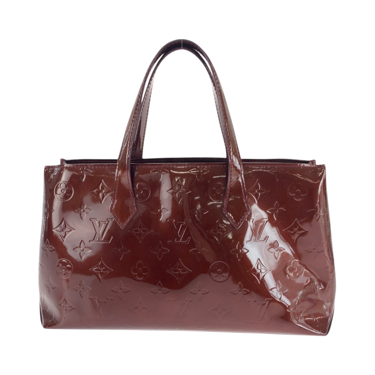 LOUIS VUITTON Handbag M93641 Monogram Vernis Amaranth Brown Gold Metal Handbag Tote Bag Monogram Vernis Wilsher PM Women