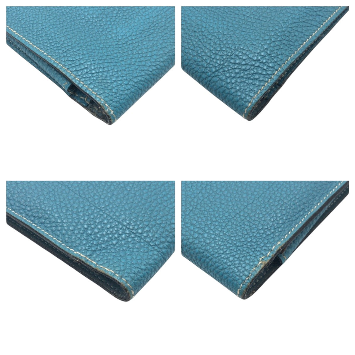 HERMES Long Wallet Purse Togo Blue Light Blue SilverMetal Long Wallet Purse Long wallet unisex Dogon GM Women