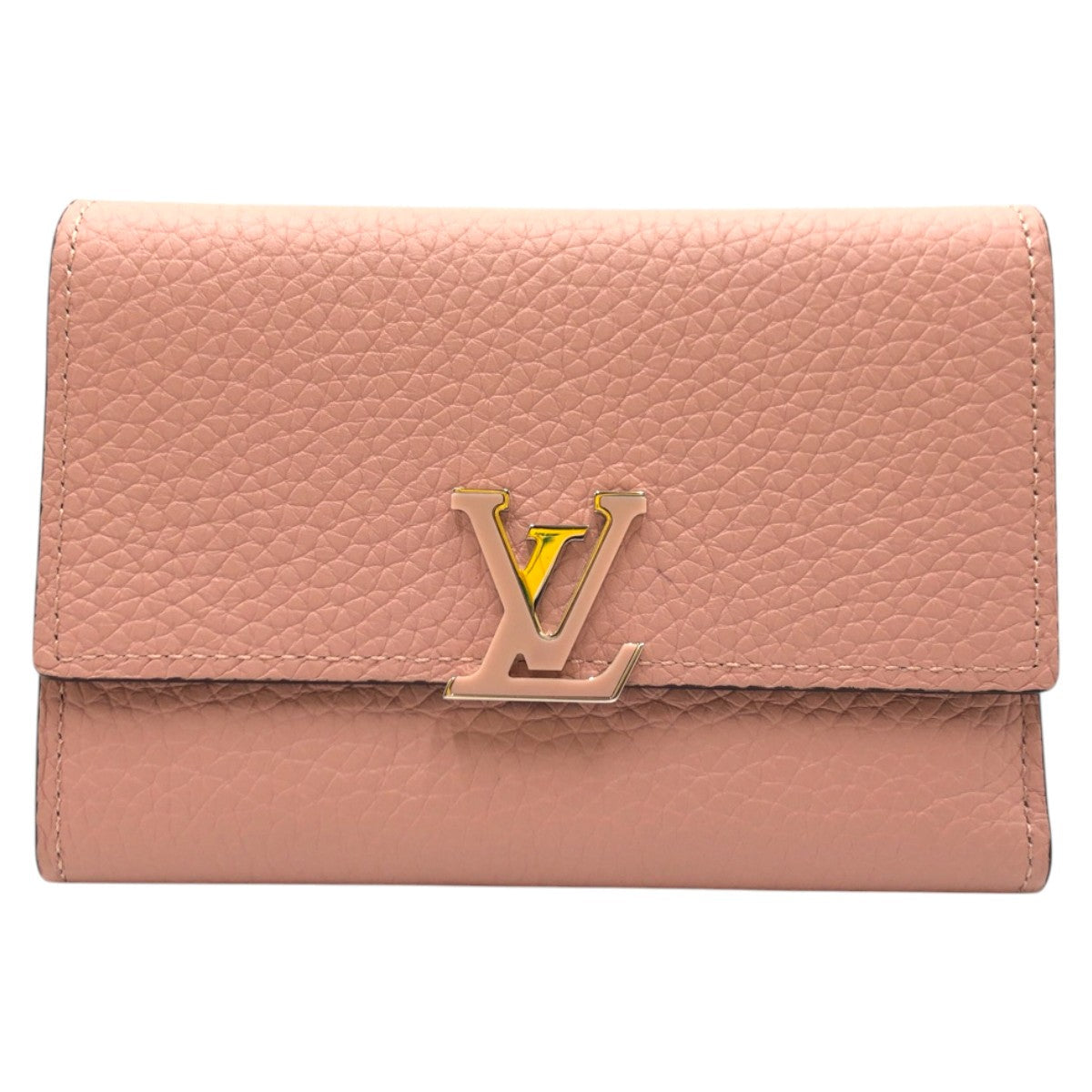 LOUIS VUITTON Tri-fold wallet M62156 leather Pink magnolia Tri-fold wallet Compact wallet Taurillon Clemence Portefeuille Capsine Women