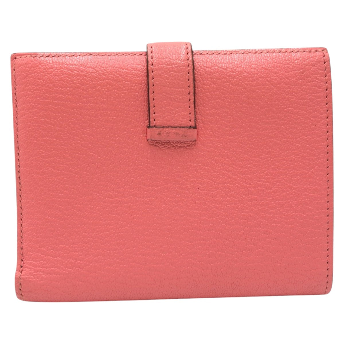 HERMES Bifold Wallet Shave Pink Rose Azalee SilverMetal Bifold Wallet Compact Wallet Bearn mini Women
