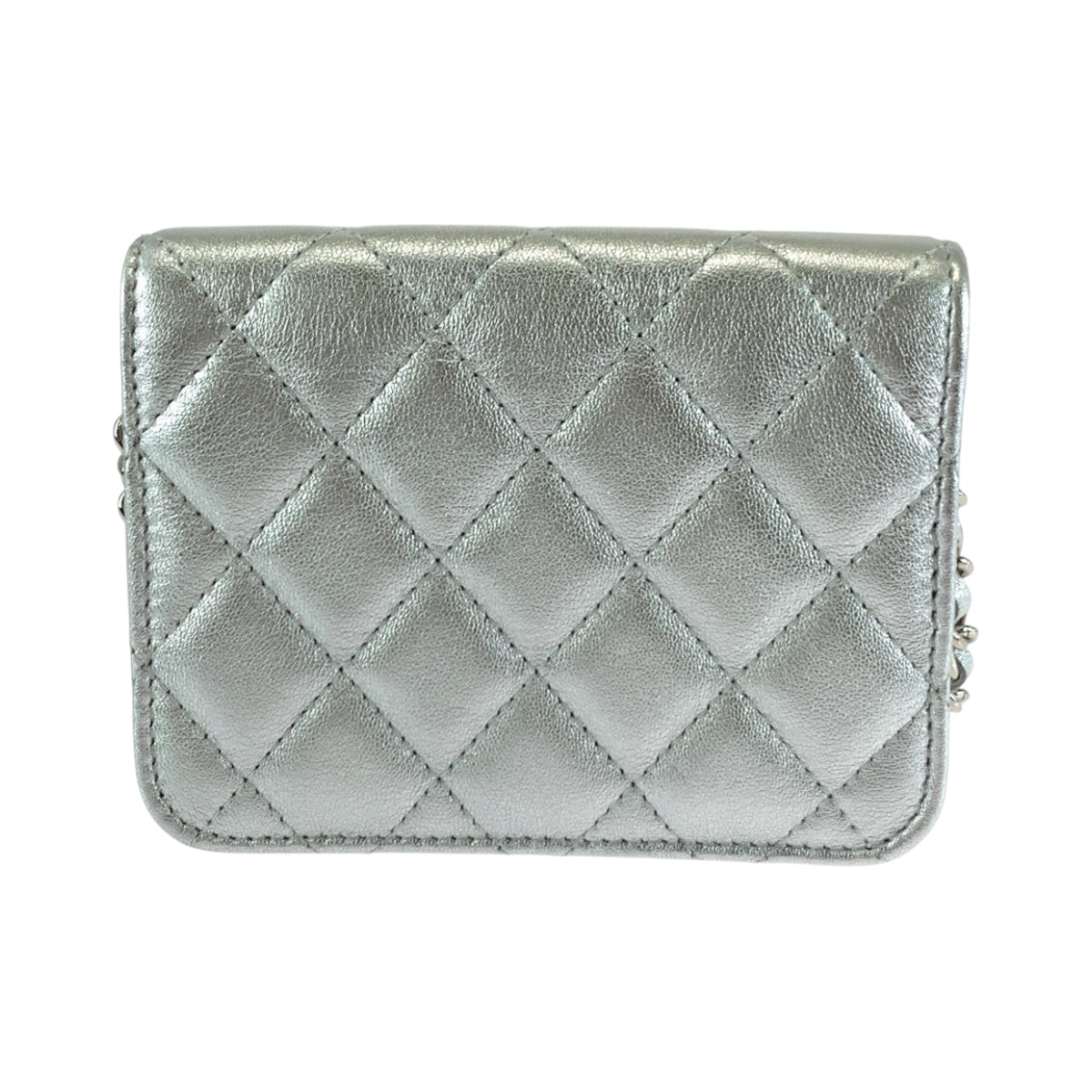 CHANEL Shoulder Bag Lambskin, Rhinestone Silver SilverMetal ChainShoulder Bag Matrasse COCO Mark Star Women