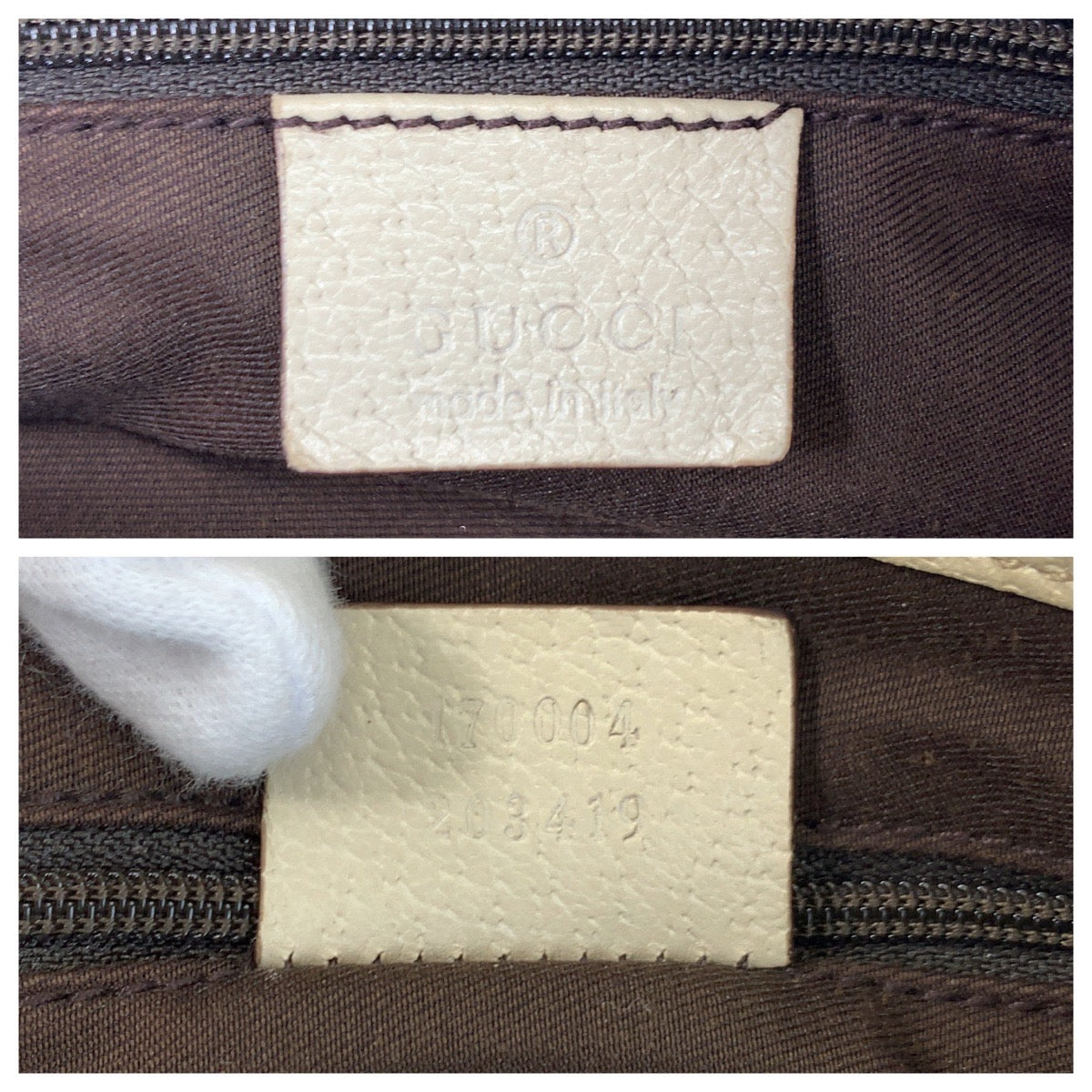 GUCCI Tote Bag 170004 GG canvas, leather Beige Gold Metal Tote Bag Shoulder Bag Women