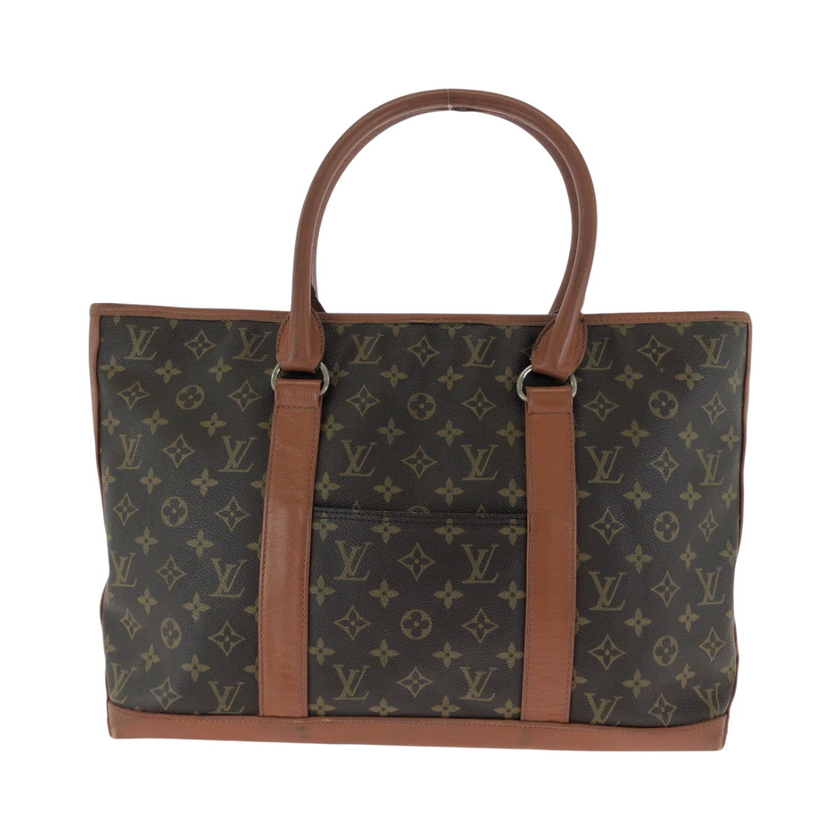 LOUIS VUITTON Tote Bag M42425 PVC Brown Gold Metal Tote Bag Shoulder Bag Monogram suck weekend mens