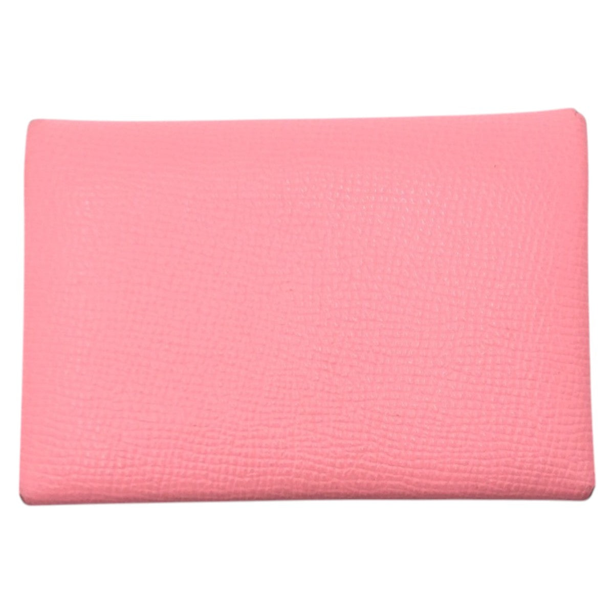 HERMES Coin case Epsom Pink SilverMetal Coin case Card Case Calvi duo Women