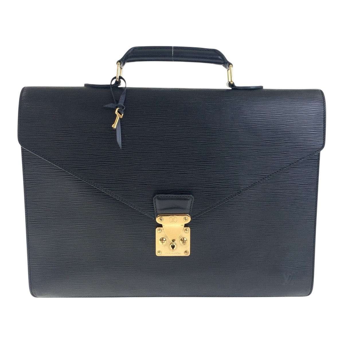 LOUIS VUITTON Business bag M54422 Epi Leather Noir Black Gold Metal Business bag briefcase Epi Serving Assistant mens
