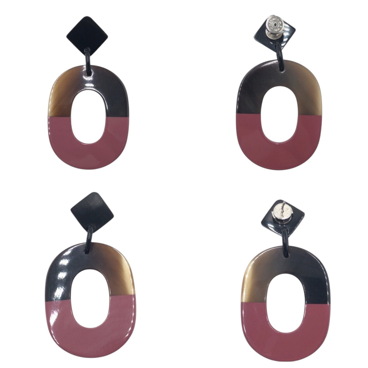 HERMES Pierce Buffalo horn Brown pink Buffalo horn Women
