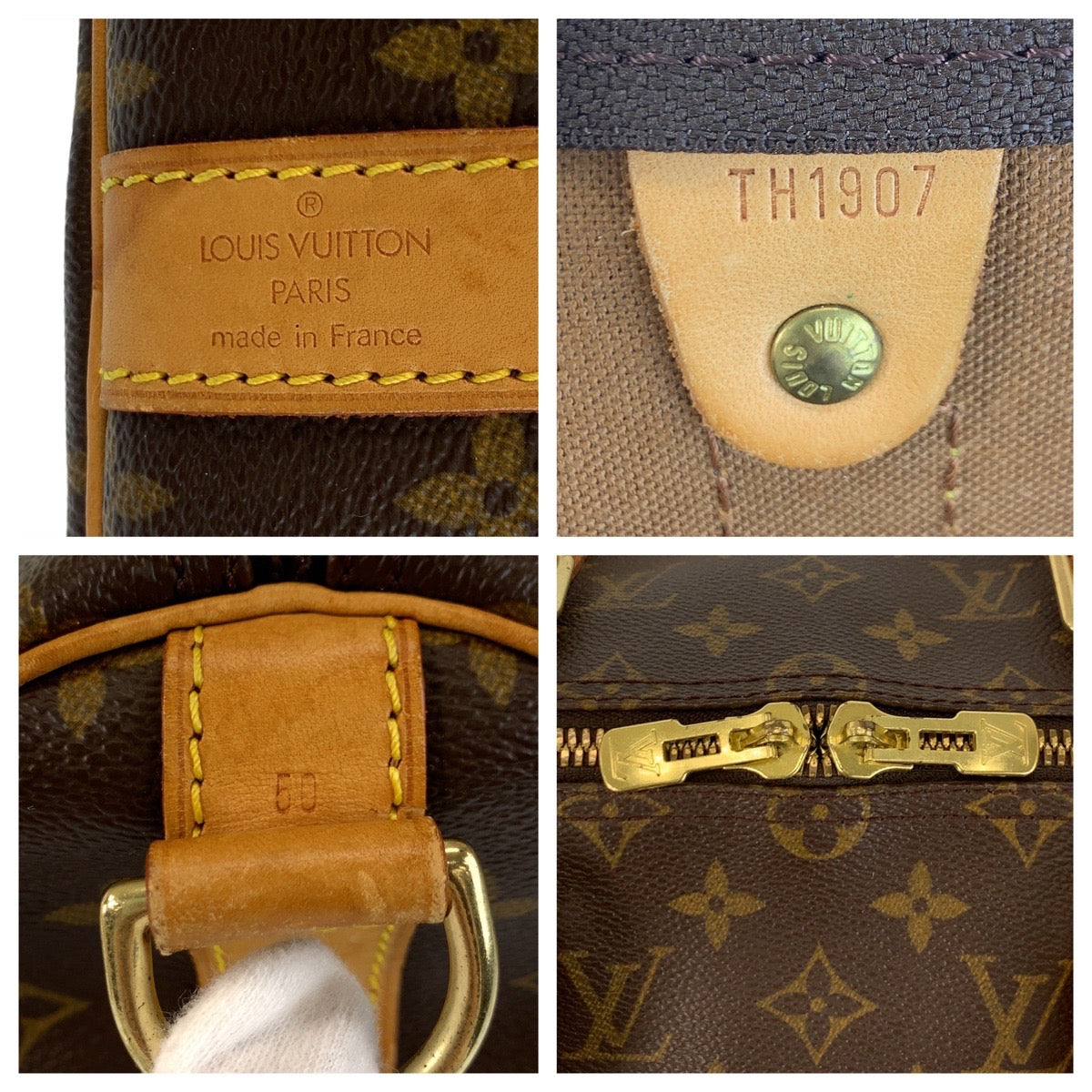 LOUIS VUITTON Boston Duffel bag M41426 PVC, Leather Brown Gold Metal Boston Duffel bag Shoulder Bag 2way Monogram Keepall 50 bandouliere mens