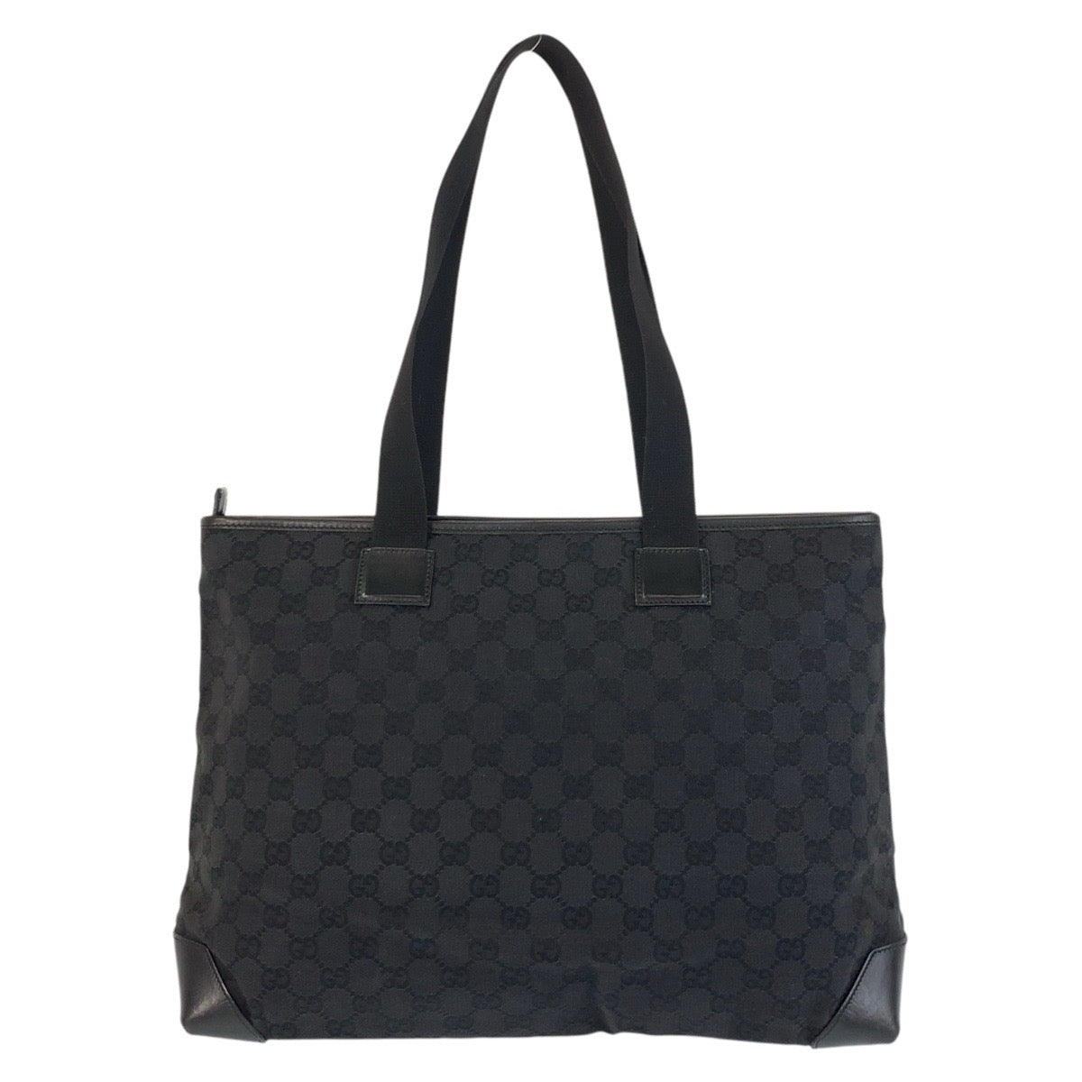 GUCCI Tote Bag 34339 GG canvas, leather Black SilverMetal Tote Bag Shoulder Bag Women