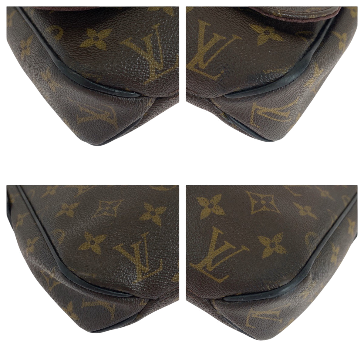LOUIS VUITTON Shoulder Bag M40935 PVC Brown Black SilverMetal Shoulder Bag Monogram Macasa District PM Women