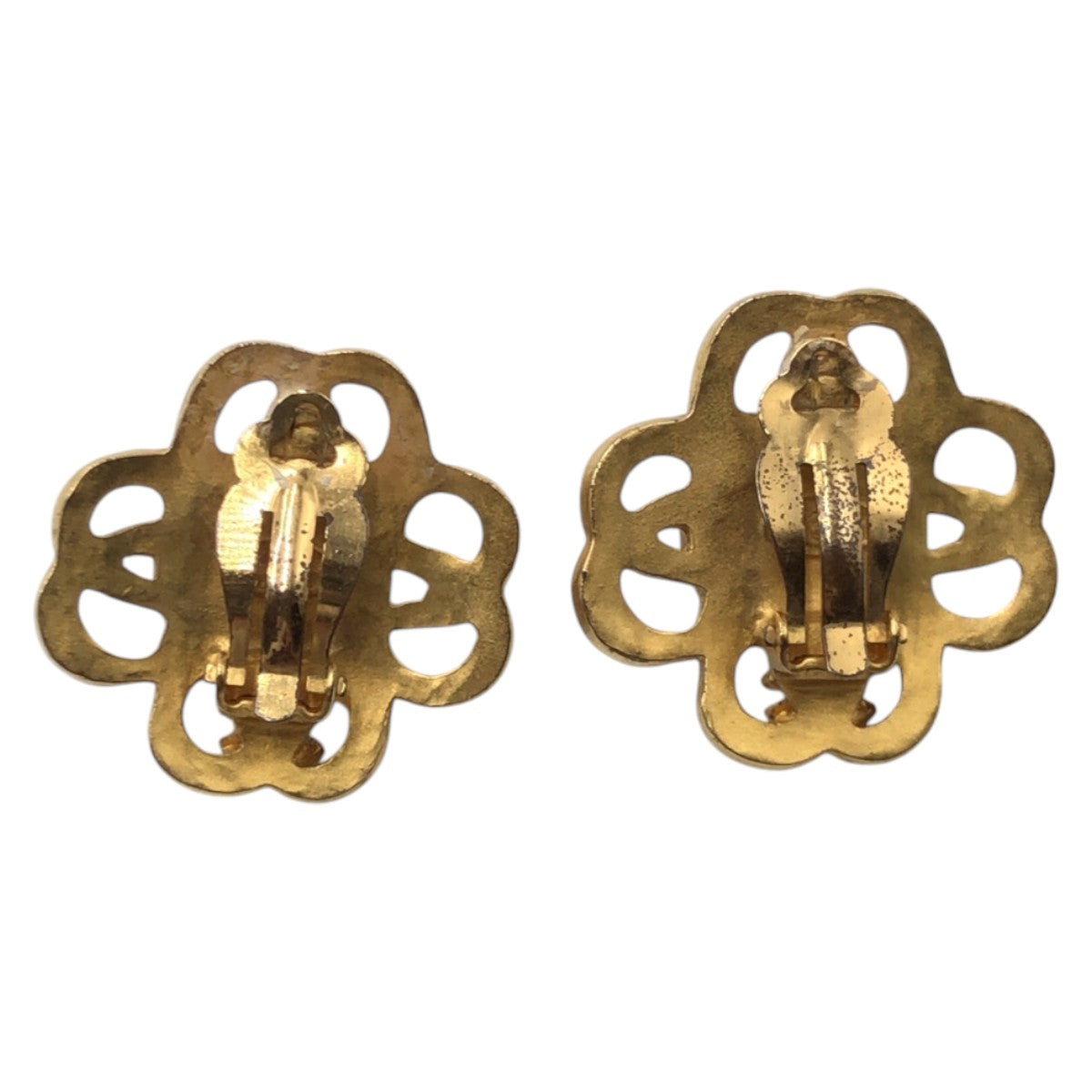 CHANEL Earring 95P metal Gold Turquoise Gripoa COCO Mark