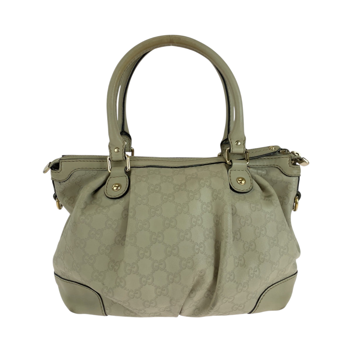 GUCCI Shoulder Bag 247902 leather Ivory Gold Metal Shoulder Bag Handbag 2way Guccisima Sukey Women