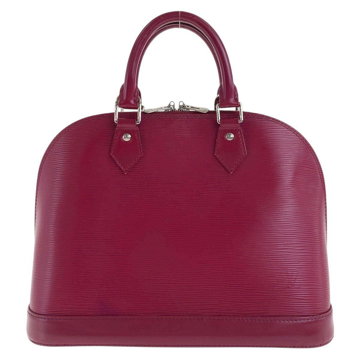 LOUIS VUITTON Handbag M40490 leather Fuchsia Wine Red Bordeaux SilverMetal Epi Alma Women