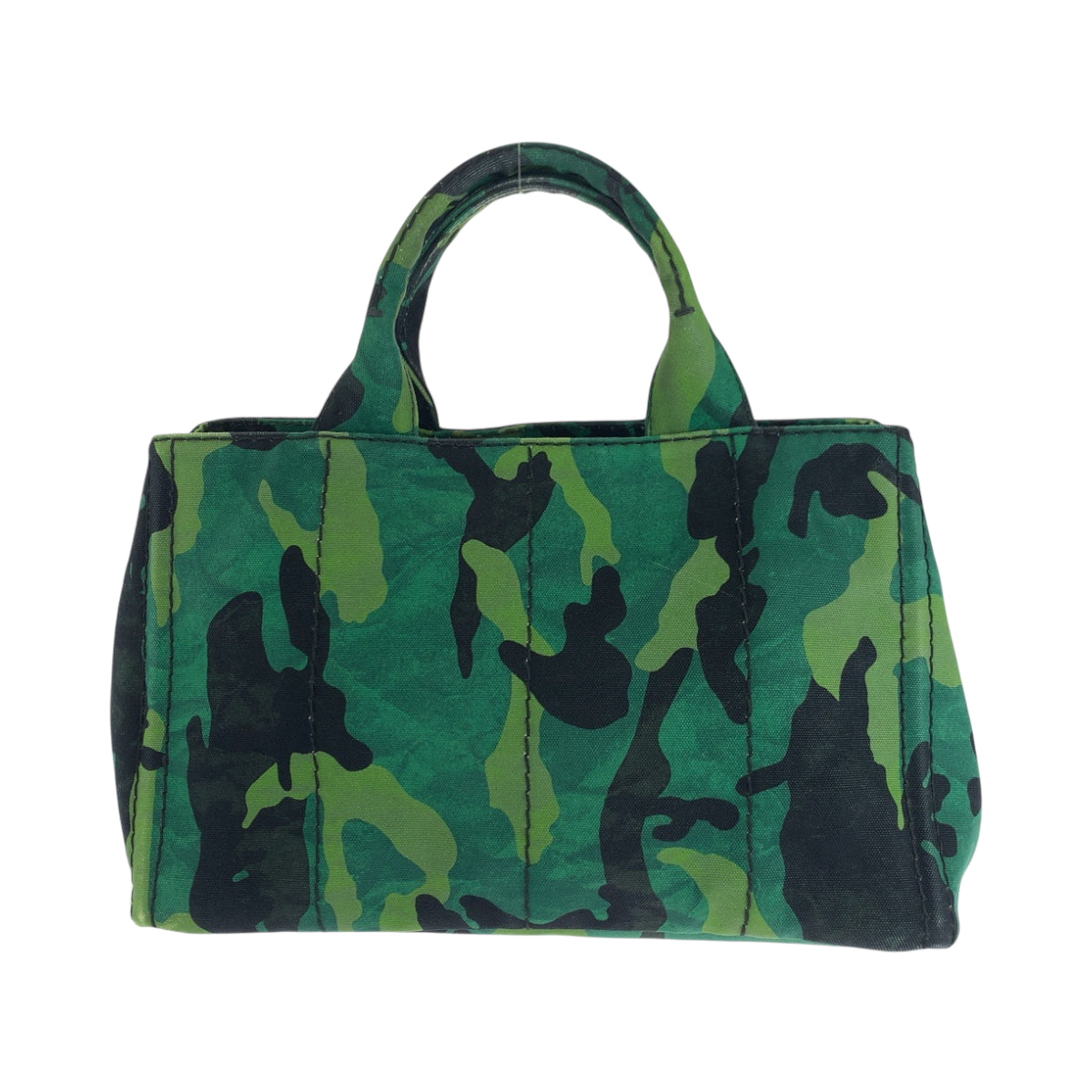 PRADA Tote Bag B2642B canvas Green Multicolor SilverMetal Shoulder Bag Tote Bag 2way Canapa Camouflage Pattern logo Women