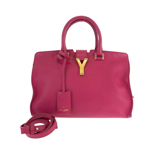 SAINT LAURENT PARIS Shoulder Bag 311210 BJ50J 5514 leather Fuchsia Pink Gold Metal Shoulder Bag handbag Petit Kabas Y line Women