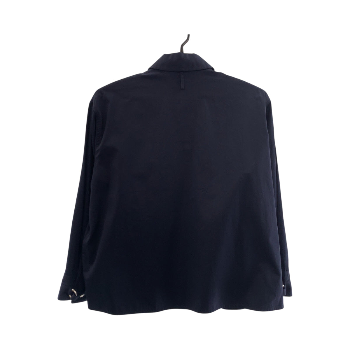 HERMES Long sleeve shirt 3E0616DX cotton Navy SilverMetal Long sleeve shirts Zip-up shirts Jackets 23Stainless Steel Serie button mens 36
