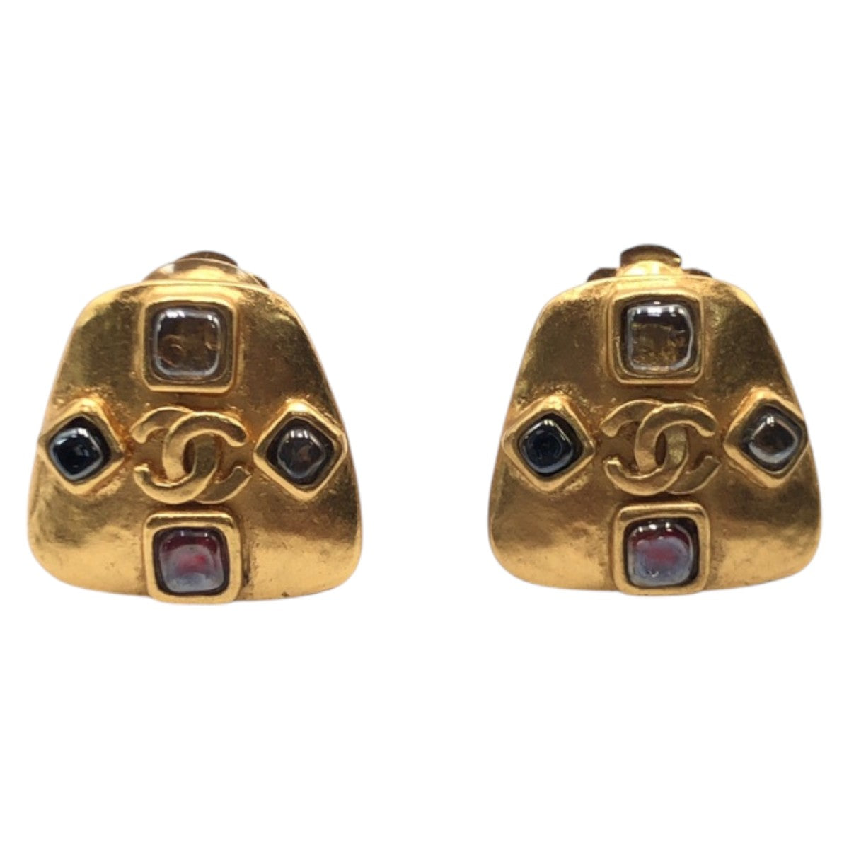 CHANEL Earring metal gold COCO Mark Gripoa