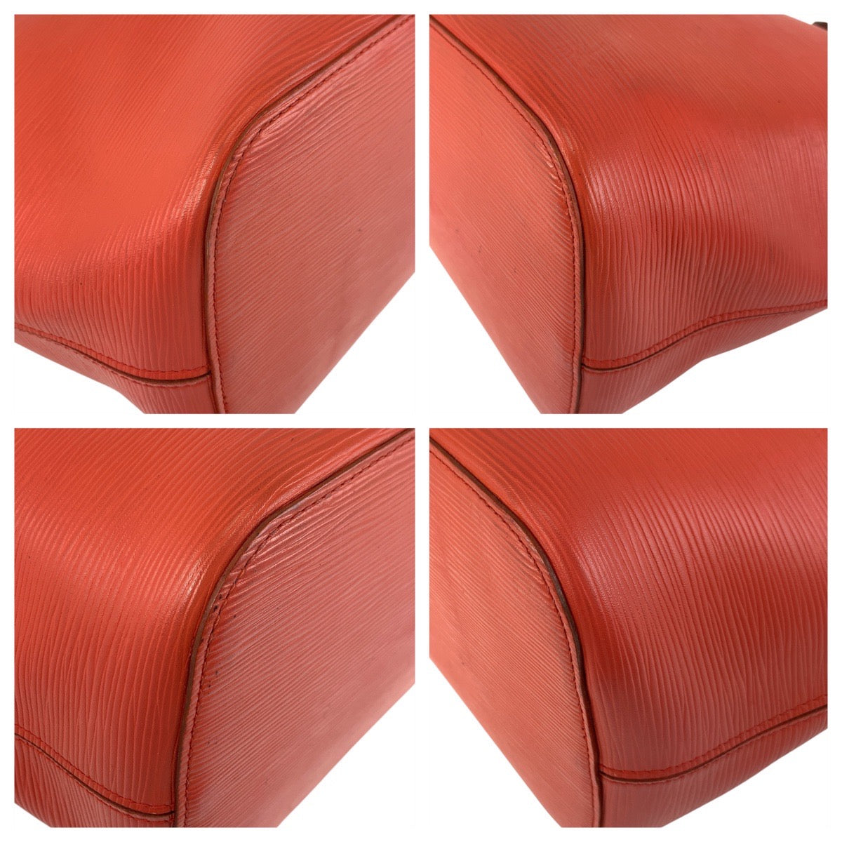 LOUIS VUITTON Tote Bag M40884 leather Orange SilverMetal Tote Bag Shoulder Bag Epi Neverfull MM Women