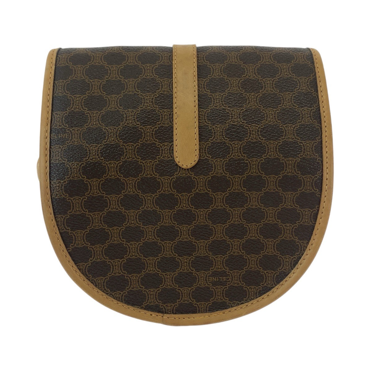 CELINE Shoulder Bag PVC, Leather Brown Crossbody Mini Shoulder Bag Pochette Macadam Women