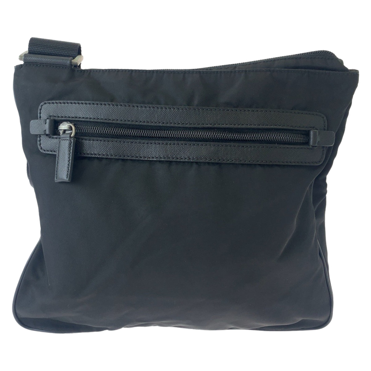 PRADA Shoulder Bag Nylon Black SilverMetal Shoulder Bag Crossbody Test Triangle With logo mens