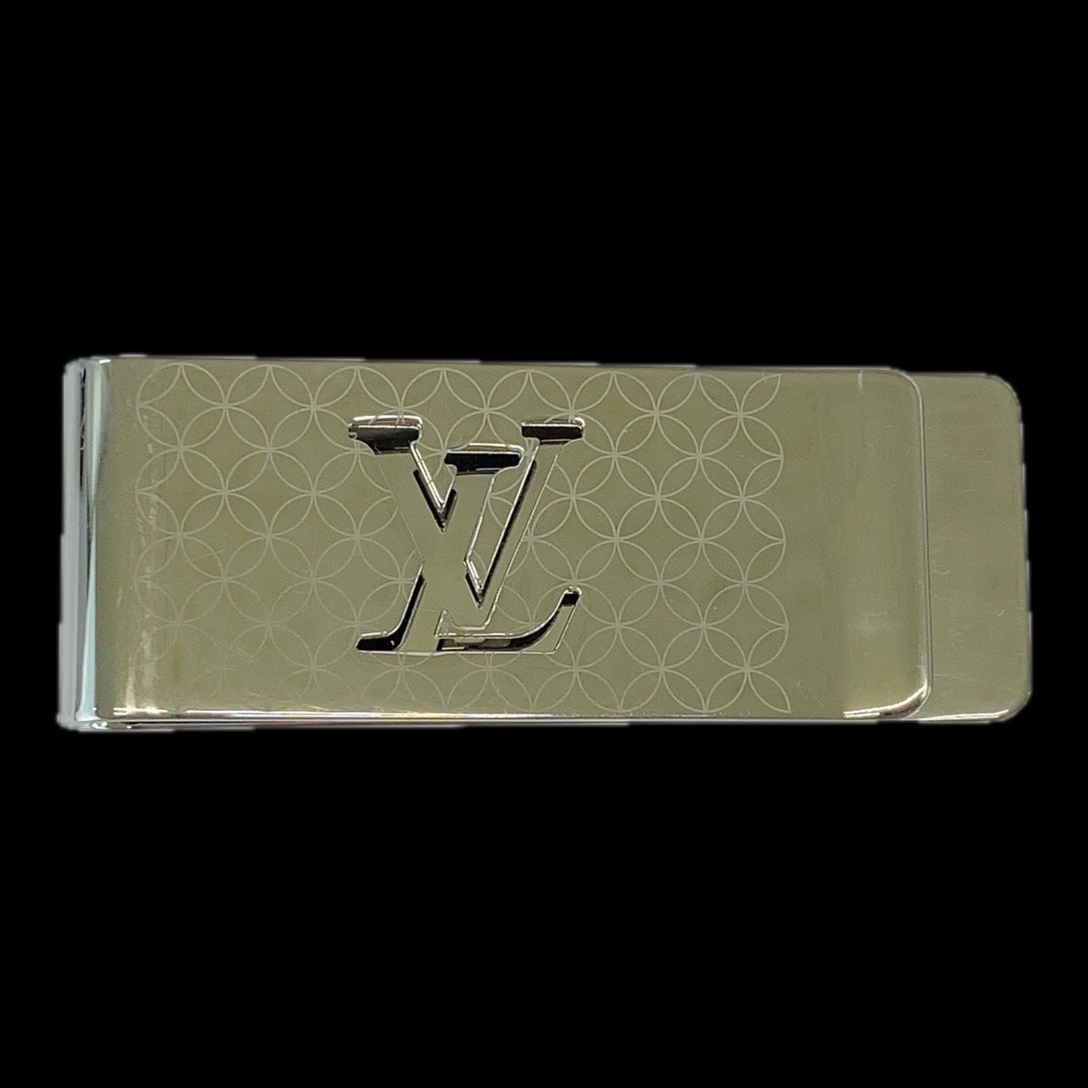 LOUIS VUITTON Money clip M65041 steel Silver Money clip Bill Clip Champs Elyses mens