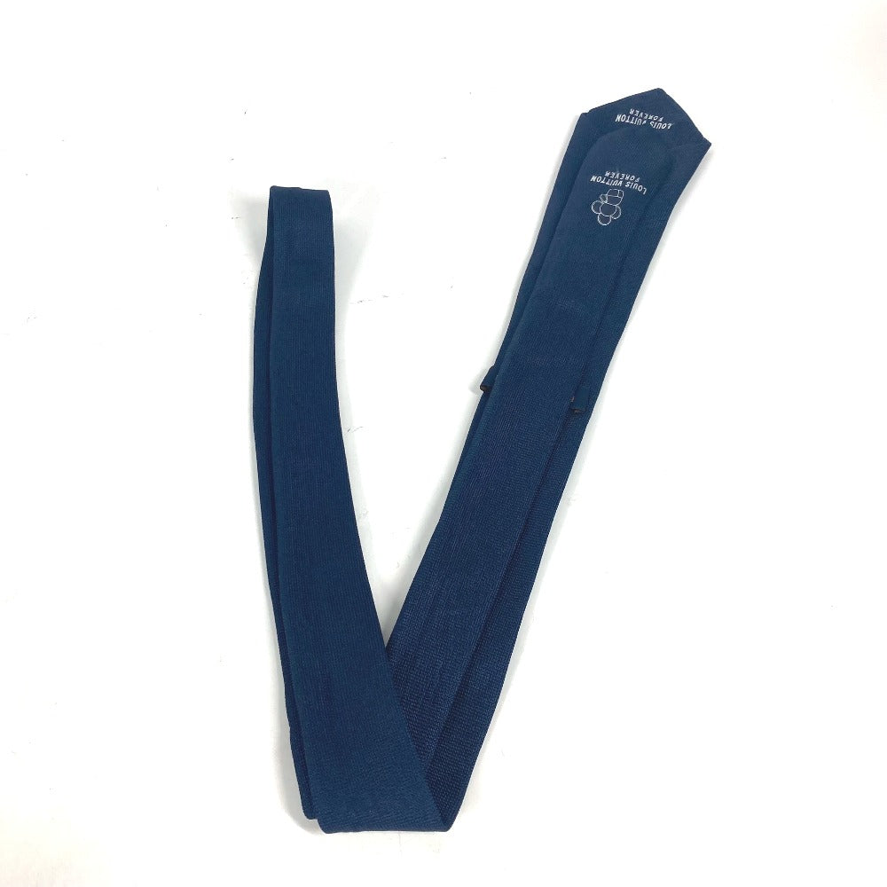 LOUIS VUITTON tie M77007 silk Navy Cravat Vivienne mens